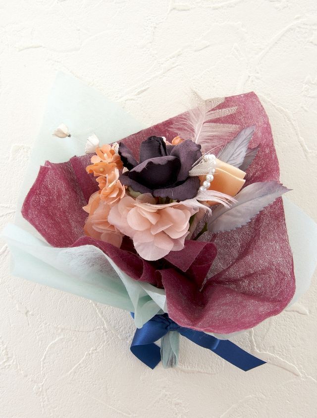 【造花ミニ花束】手のひらブーケ１０２