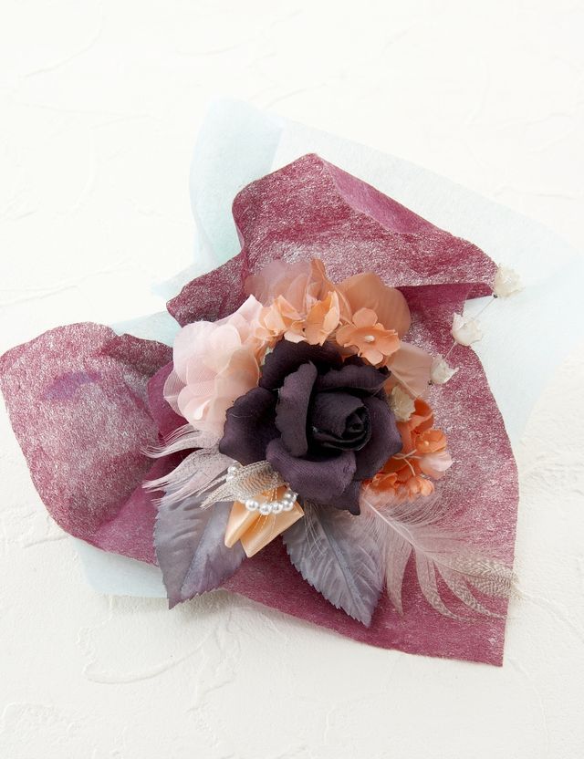 【造花ミニ花束】手のひらブーケ１０２