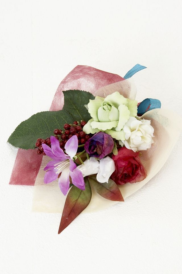 小さいアレンジ 花束 いつまでも枯れずに綺麗な造花 アートフラワー のフラワーアレンジメント あーとみゆき