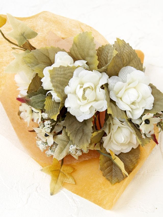 【造花ミニ花束】手のひらブーケ57