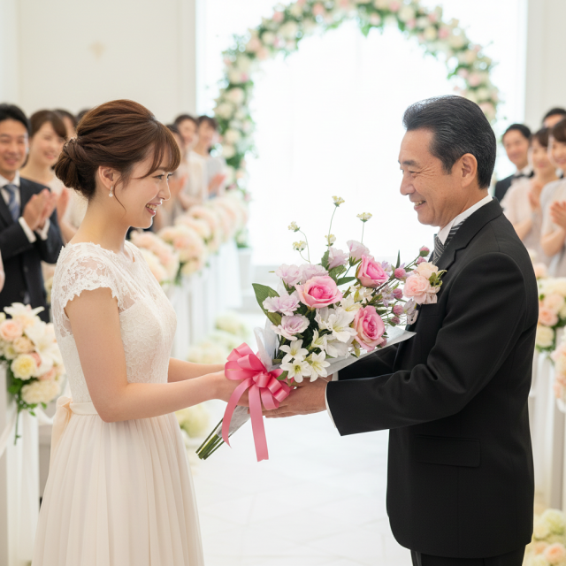 【贈答・贈呈用花束・造花花束・花束ギフト】バラとトルコキキョウとアルストロメリアのアーティフィシャルフラワーブーケ