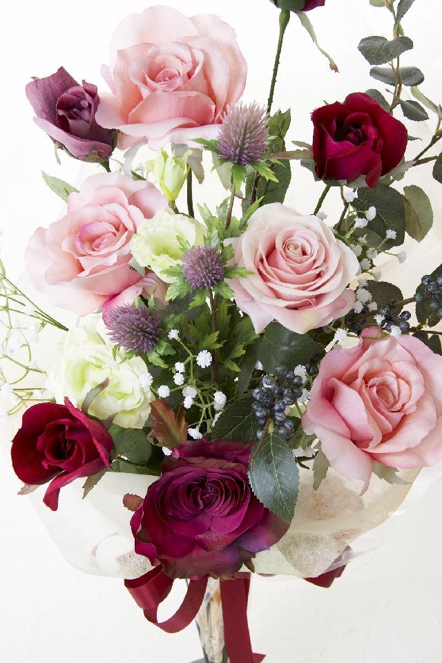 【贈答・贈呈用・ギフトの造花花束】ジュエルピンクサファイア・ブーケ