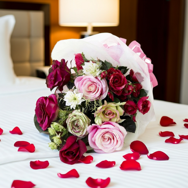 【贈答・贈呈用・ギフトの造花花束】ラズベリードリーム・ブーケ