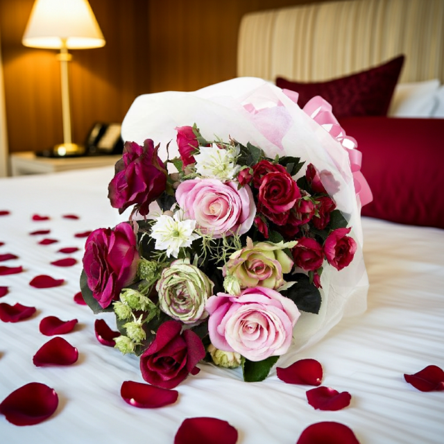 【贈答・贈呈用・ギフトの造花花束】ラズベリードリーム・ブーケ