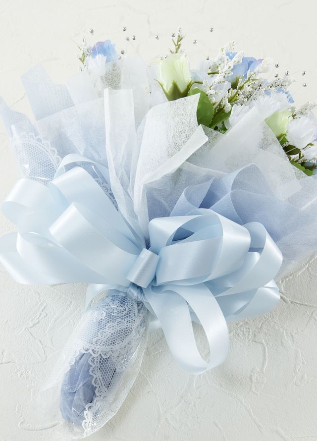 ミニローズ・シャイニングシャワーブーケ／ブルー系