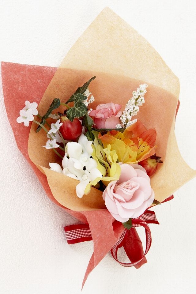 【造花ミニ花束】手のひらブーケ−Lサイズ