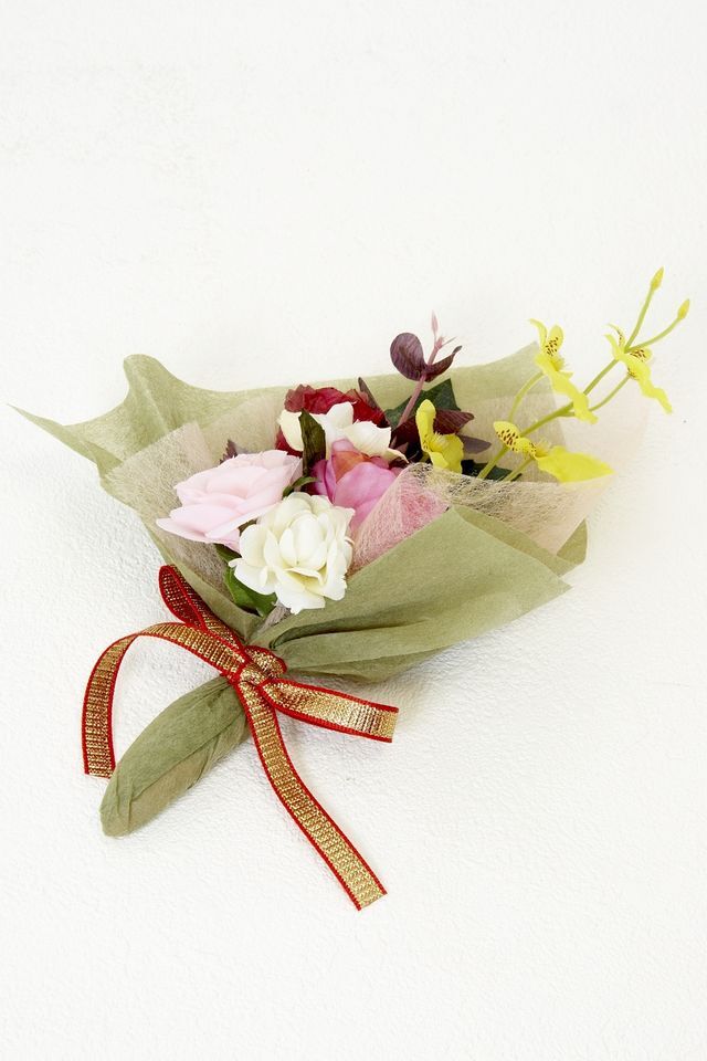 【造花ミニ花束】手のひらブーケ−Lサイズ