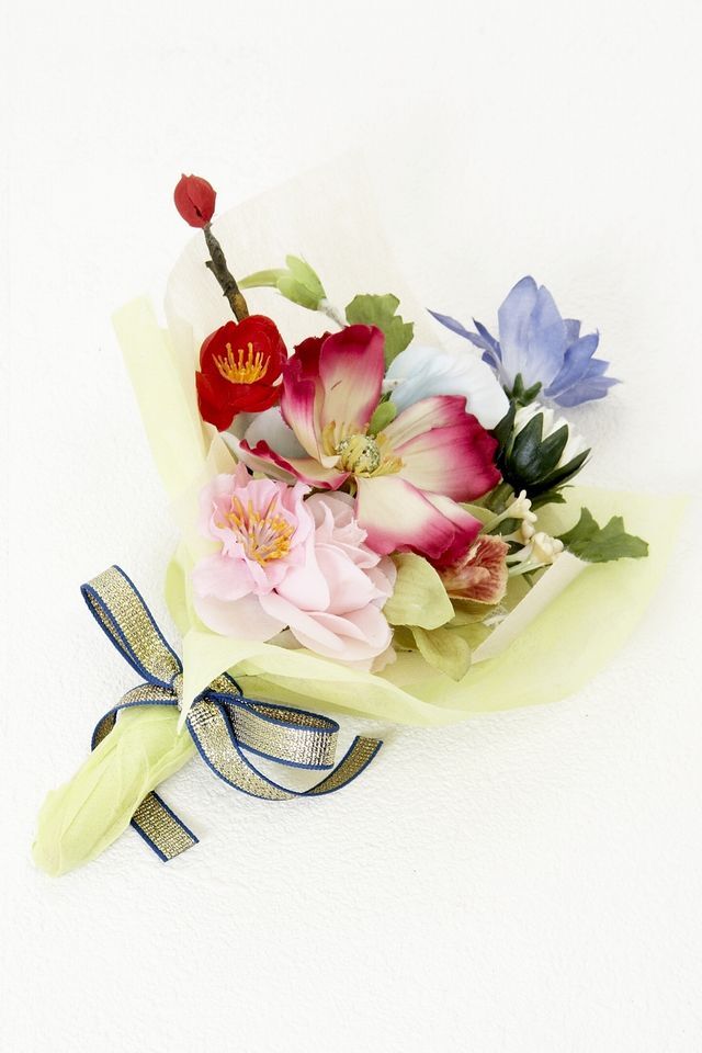 【造花ミニ花束】手のひらブーケ−Lサイズ