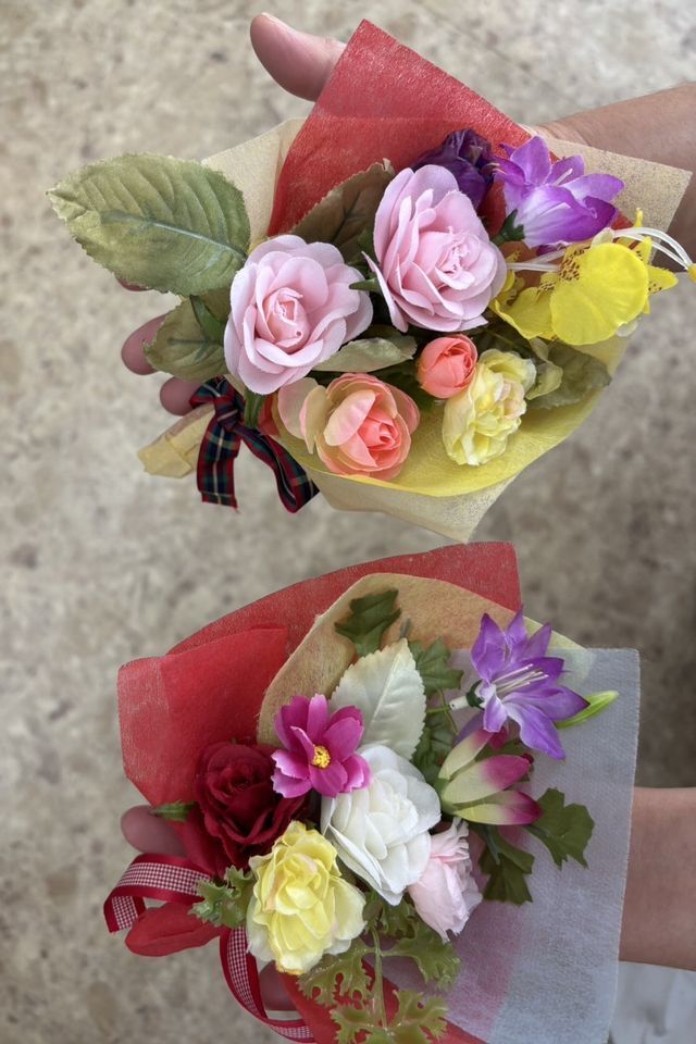 【造花ミニ花束】手のひらブーケ−Lサイズ