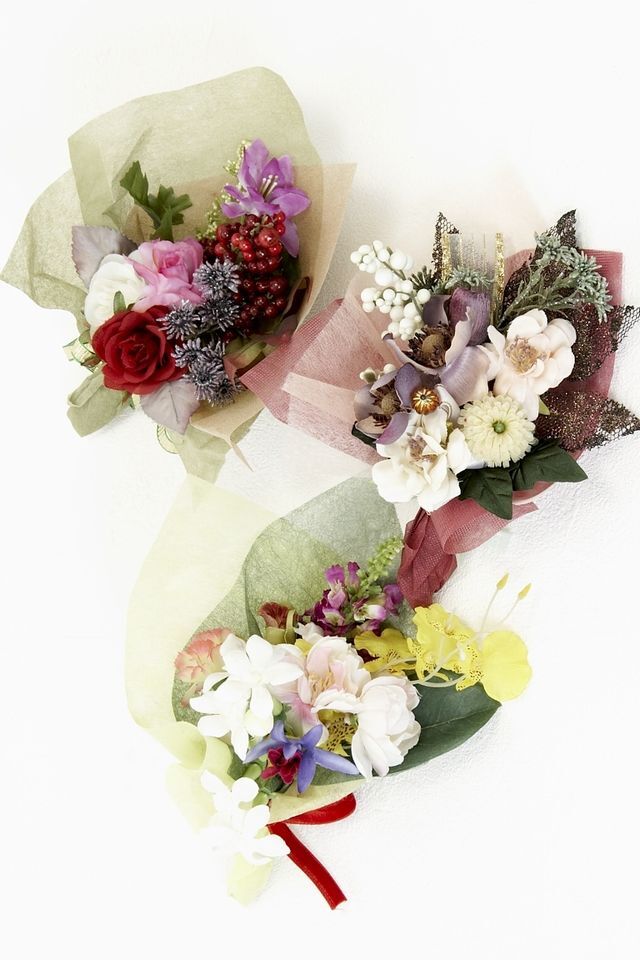 【造花ミニ花束】手のひらブーケ−Lサイズ