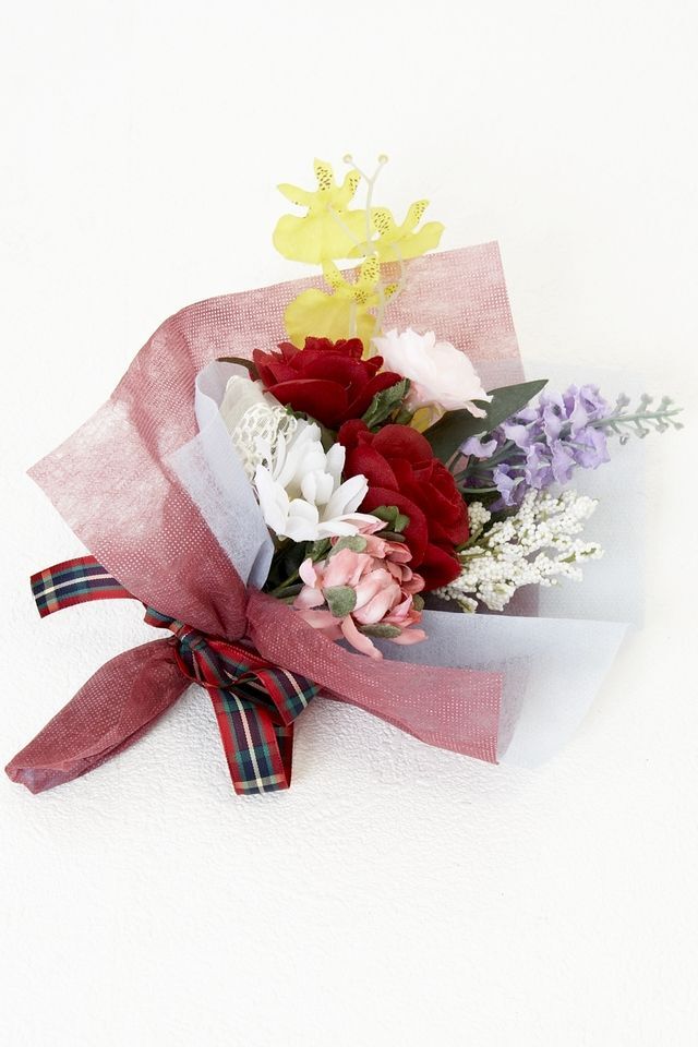 【造花ミニ花束】手のひらブーケ−Lサイズ