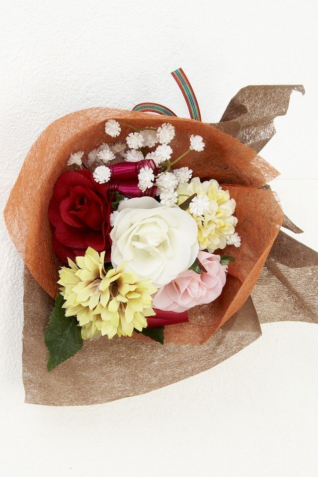 【造花ミニ花束】手のひらブーケ−Lサイズ