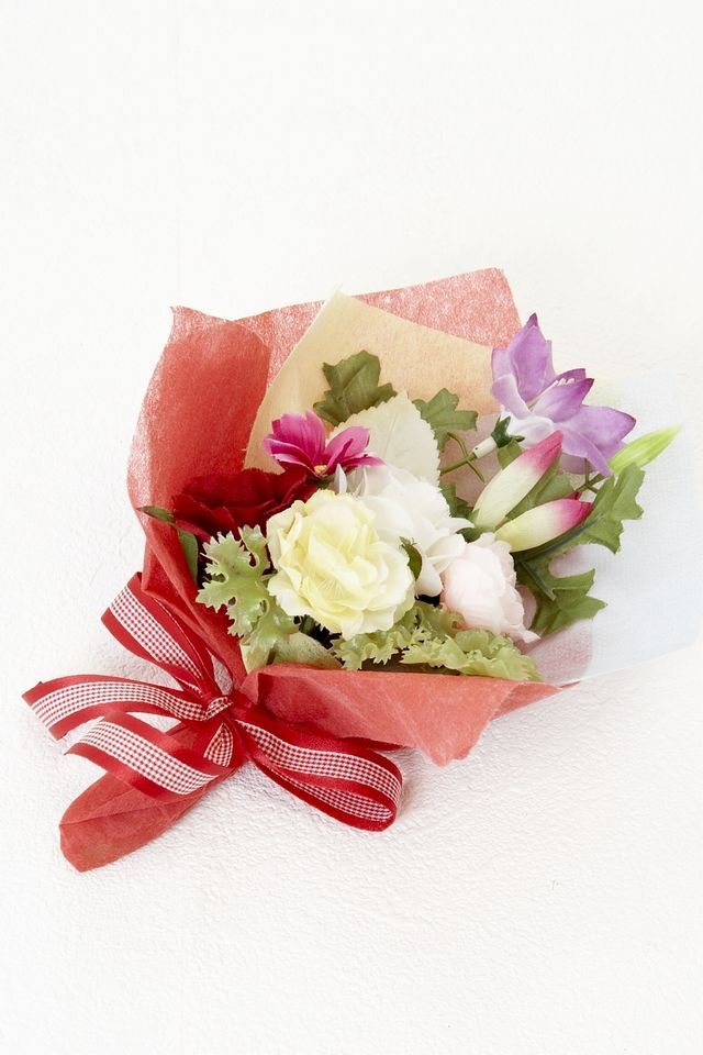 【造花ミニ花束】手のひらブーケ−Lサイズ