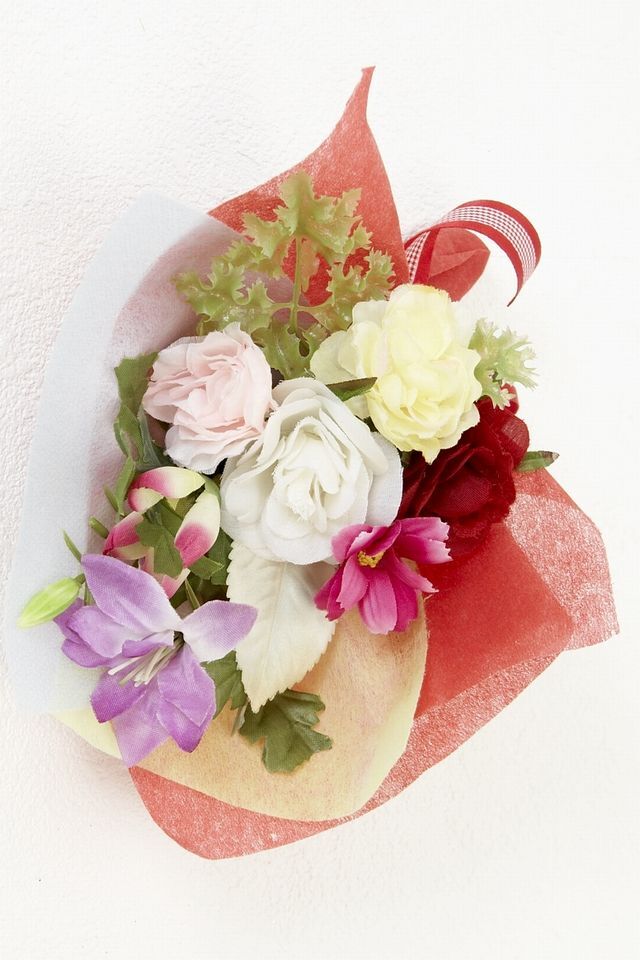 【造花ミニ花束】手のひらブーケ−Lサイズ