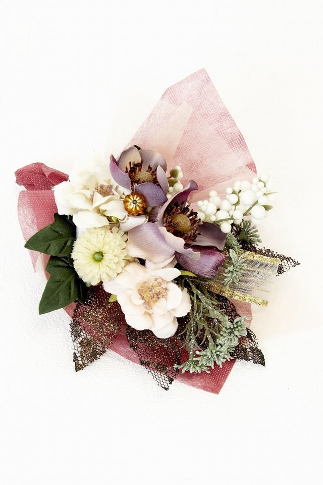 【造花ミニ花束】手のひらブーケ−Lサイズ