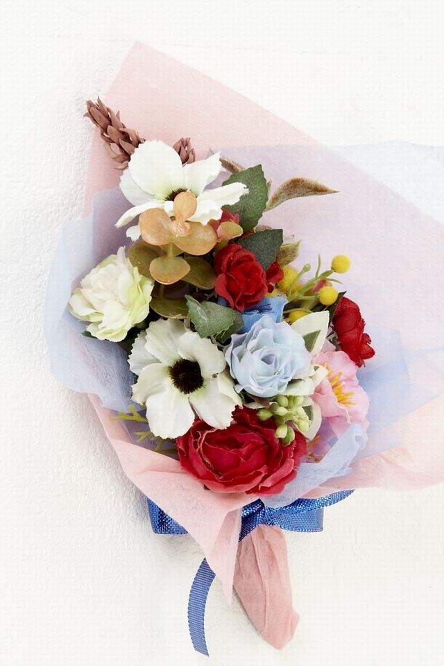 【造花ミニ花束】手のひらブーケ−Lサイズ