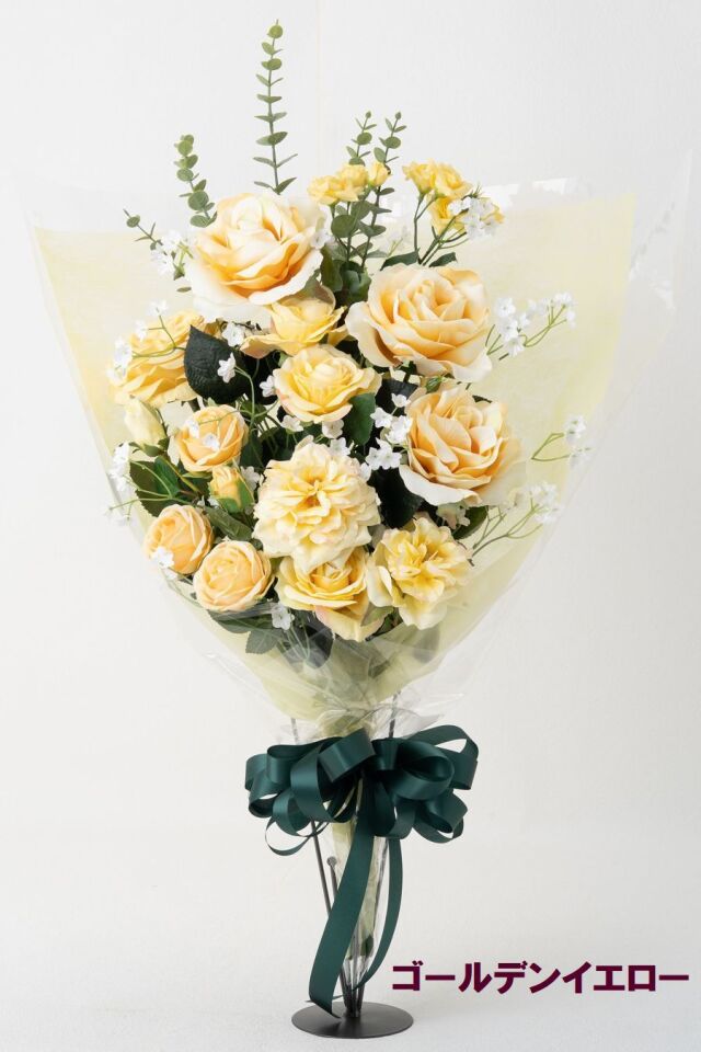 バラとかすみ草の花束 ローズブーケ 豪華 高級 造花 73〜85cm｜結婚式 両親贈呈 プロポーズ 記念日ギフト｜ローズガーデンシリーズ