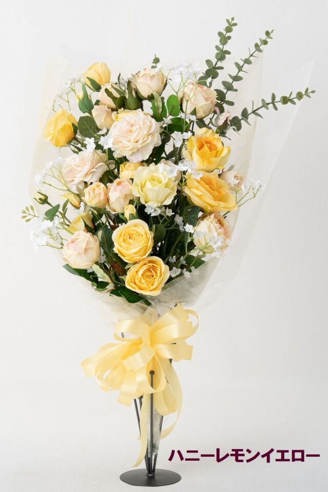 バラとかすみ草の花束 ローズブーケ 豪華 高級 造花 73〜85cm｜結婚式 両親贈呈 プロポーズ 記念日ギフト｜ローズガーデンシリーズ