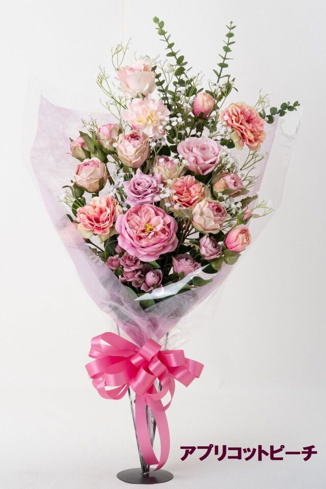 バラとかすみ草の花束 ローズブーケ 豪華 高級 造花 73〜85cm｜結婚式 両親贈呈 プロポーズ 記念日ギフト｜ローズガーデンシリーズ