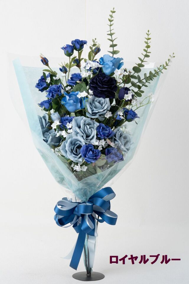 バラとかすみ草の花束 ローズブーケ 豪華 高級 造花 73〜85cm｜結婚式 両親贈呈 プロポーズ 記念日ギフト｜ローズガーデンシリーズ