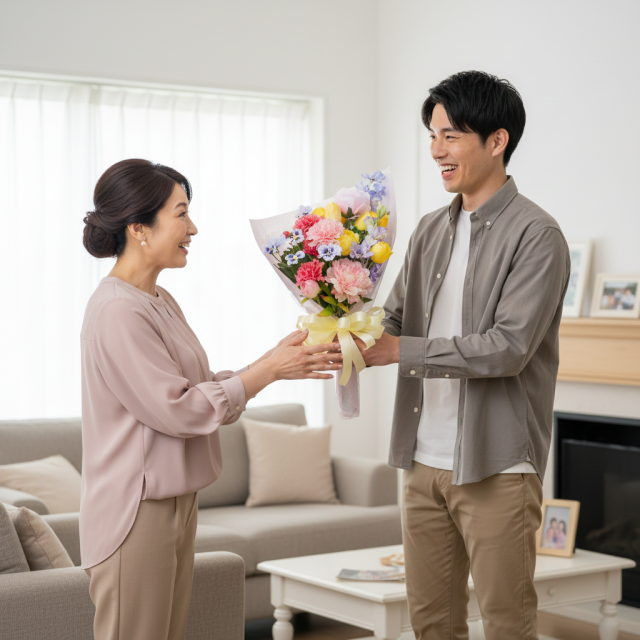 【一点もの】造花 花束｜ラグジュアリー アーティフィシャルフラワー ブーケ（チューリップ・ピオニー・カーネーション）特別な贈り物に