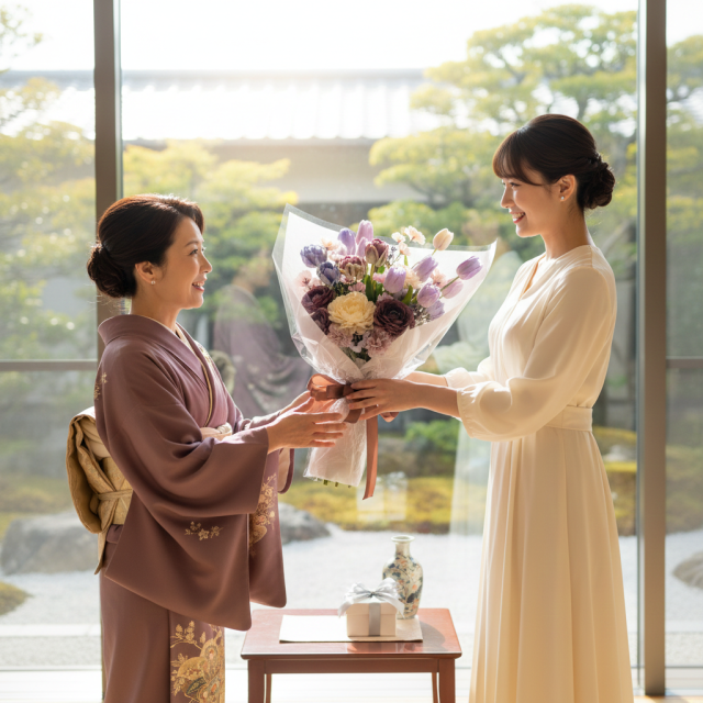 【一点もの】ラグジュアリーパステルブーケ 〜 チューリップと芍薬が彩る上質なアーティフィシャルフラワー 〜