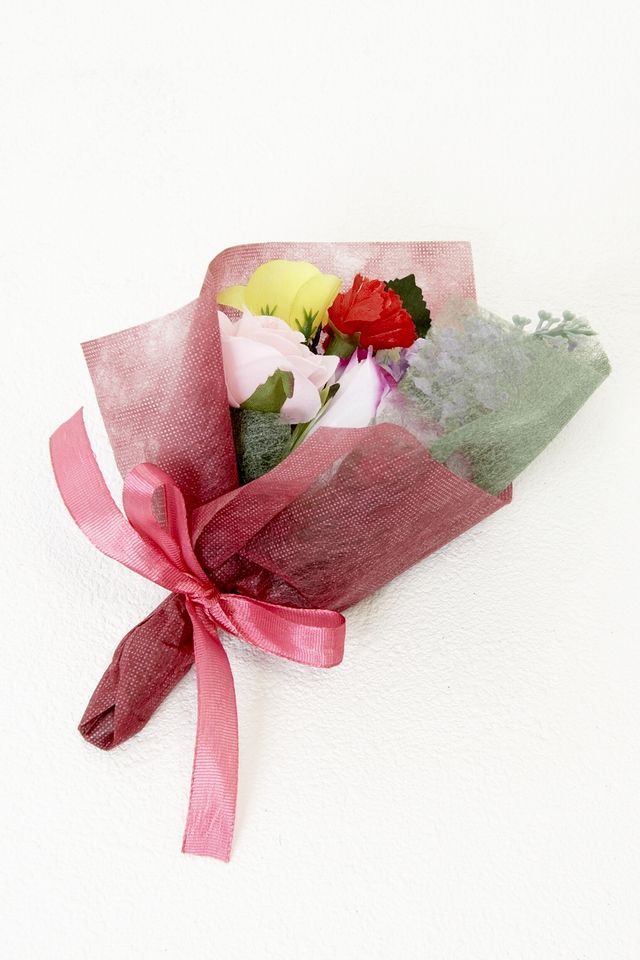 【造花ミニ花束】手のひらブーケ４