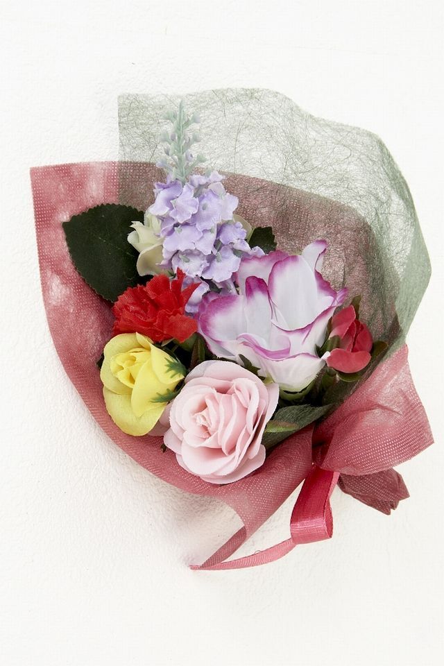【造花ミニ花束】手のひらブーケ４