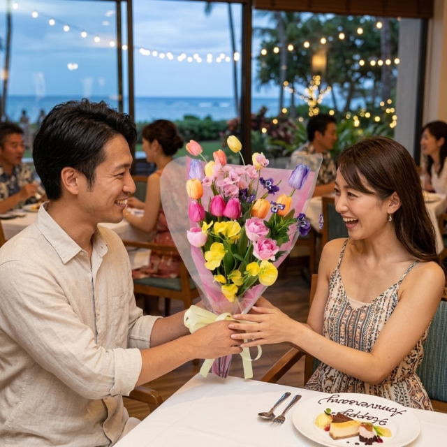 【一点もの】永遠に色褪せない祝福｜至高のチューリップ＆スイートピーのプレミアムマルチカラーブーケ