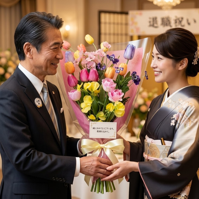 【一点もの】永遠に色褪せない祝福｜至高のチューリップ＆スイートピーのプレミアムマルチカラーブーケ