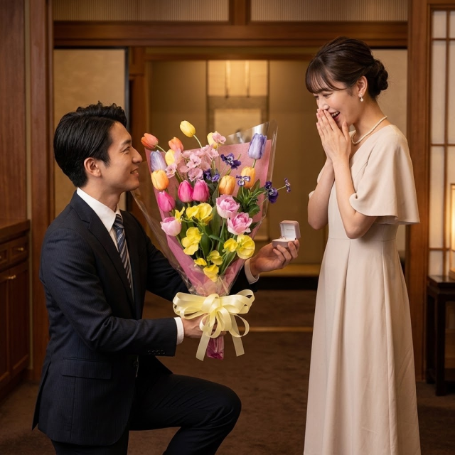 【一点もの】永遠に色褪せない祝福｜至高のチューリップ＆スイートピーのプレミアムマルチカラーブーケ