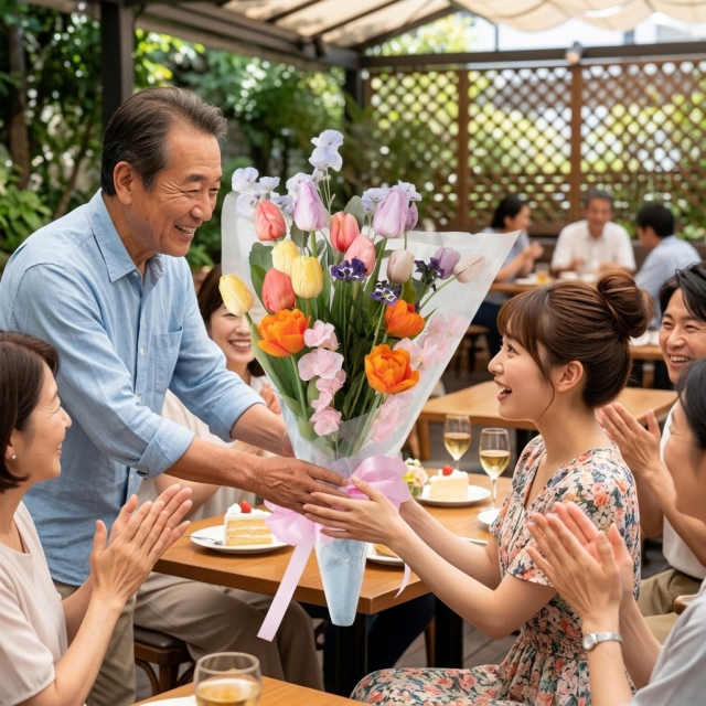 【一点もの】永遠に色褪せない感動｜爽やかで気品ある極上シトラスマルチカラーブーケ（誕生日・就任栄転祝い・開店祝い）