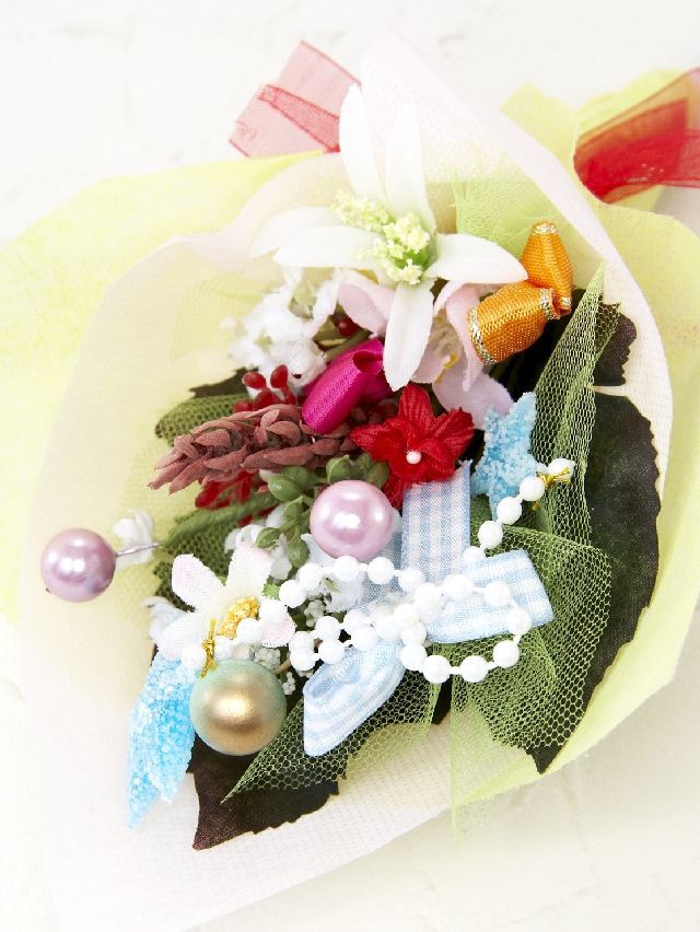 【造花ミニ花束】手のひらブーケ10