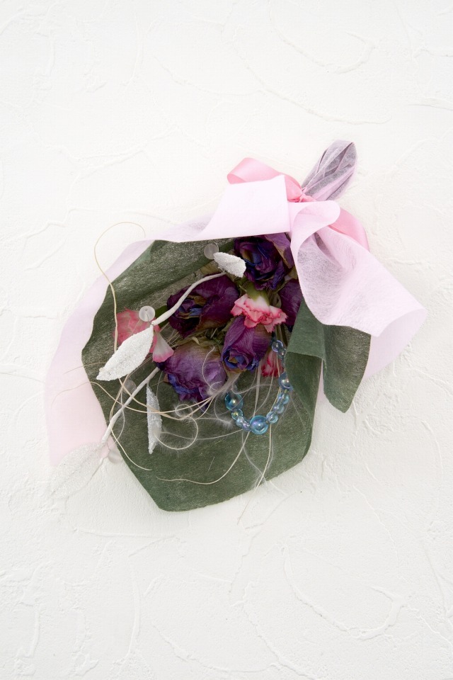 【造花ミニ花束】手のひらブーケ４０