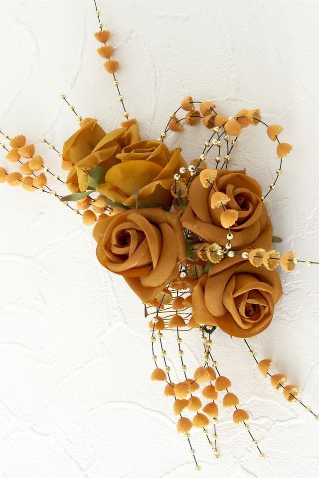 【造花・アートフラワー・和装髪飾り】和洋・両用髪飾りＭ