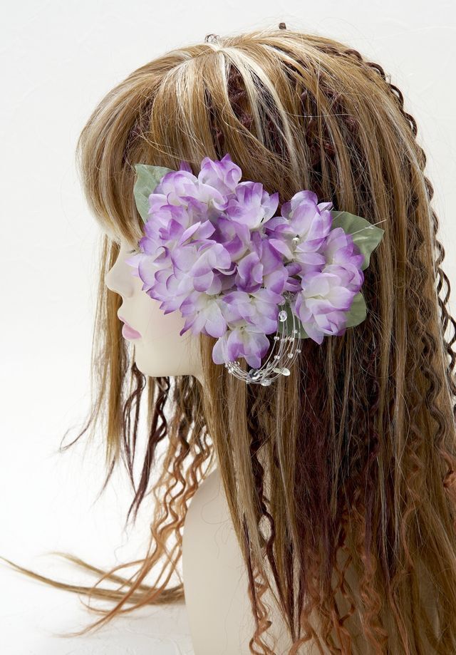 【特価SALE　髪飾り・ヘアアクセサリー】紫陽花－パープル・バレッタ