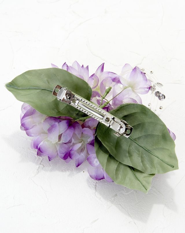 【特価SALE　髪飾り・ヘアアクセサリー】紫陽花−パープル・バレッタ