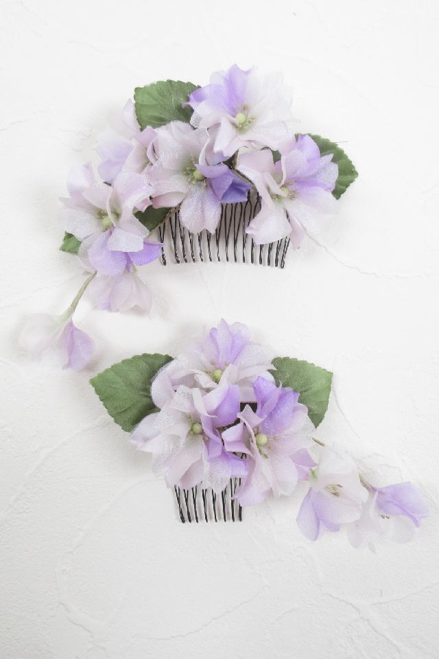 【着物・和装髪飾り】和装・洋装両用髪飾り／恋桜（大小２点セット）