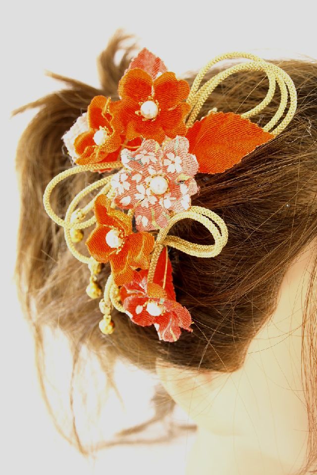 着物・和装髪飾り】和風ヘアアクセサリー／花舞（大小2点セット