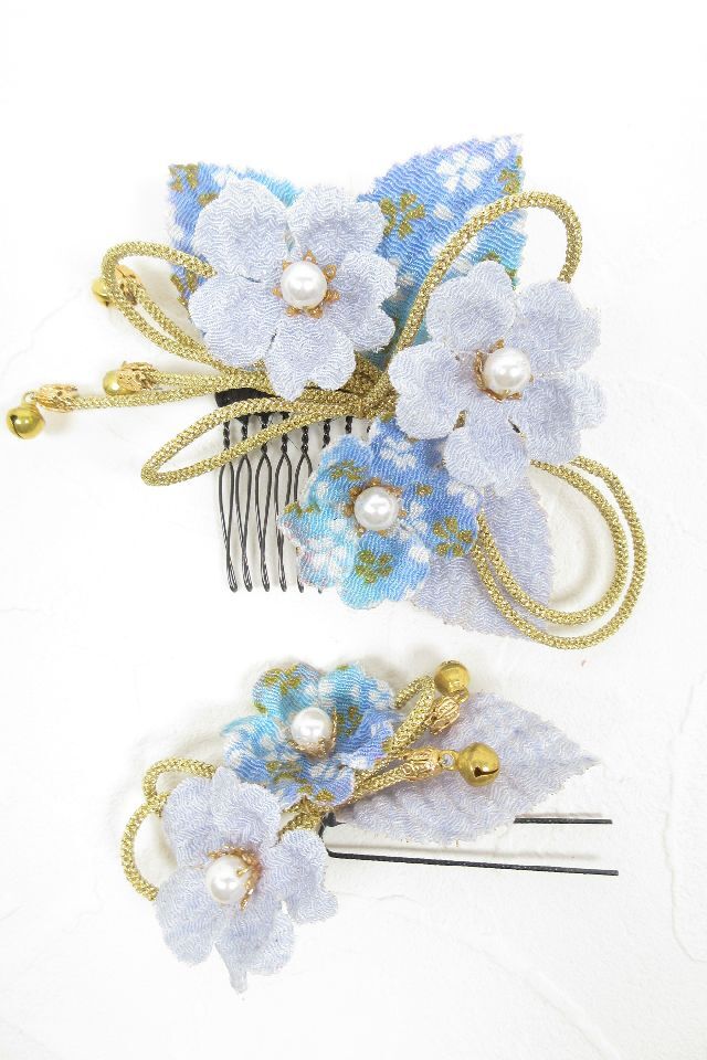 【着物・和装髪飾り】和風ヘアアクセサリー／花舞（大小２点セット）