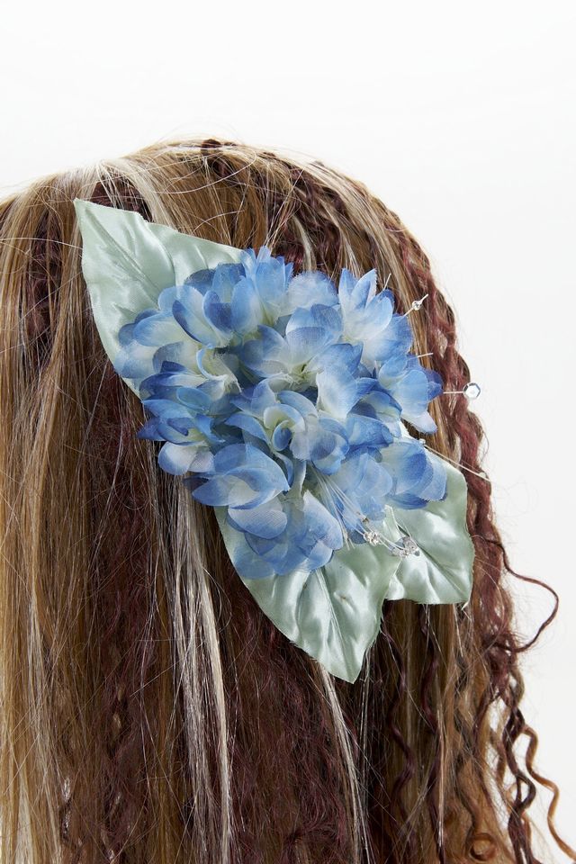 特価sale 髪飾り ヘアアクセサリー 紫陽花 ブルー バレッタ 造花 アートフラワーの通販店 あーとみゆき