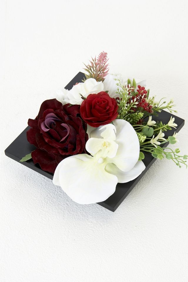 【スクエアフレーム　造花アレンジメント】Ｍサイズ　シリーズ