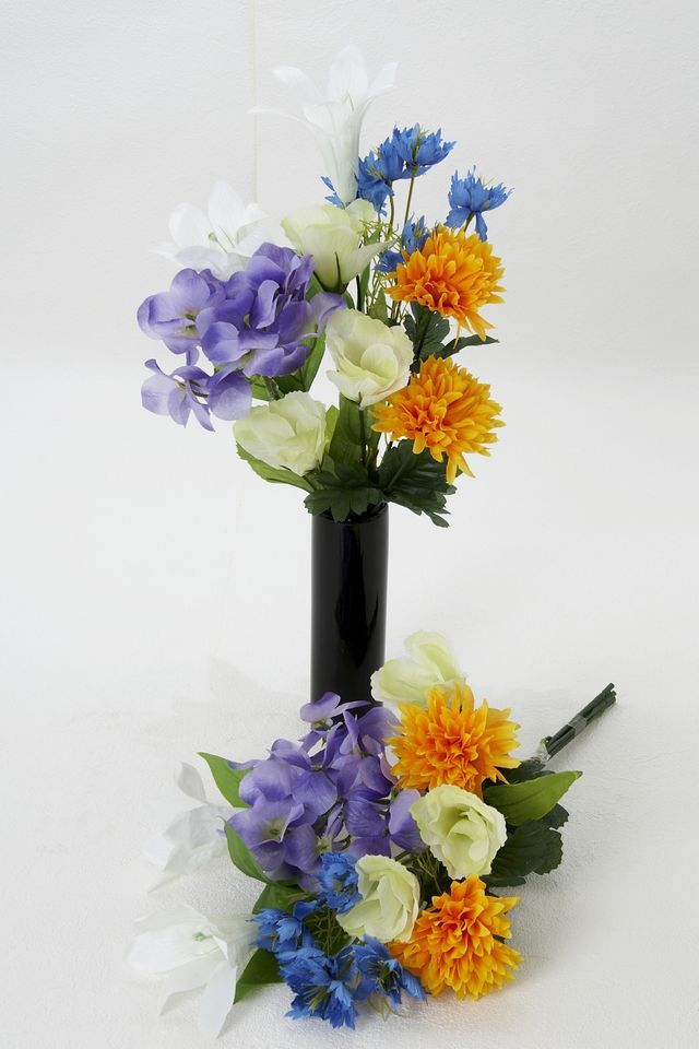 【造花・アーティフィシャルフラワー 仏花・供花・墓花】春夏におすすめのお供え花D（左右１対セット）