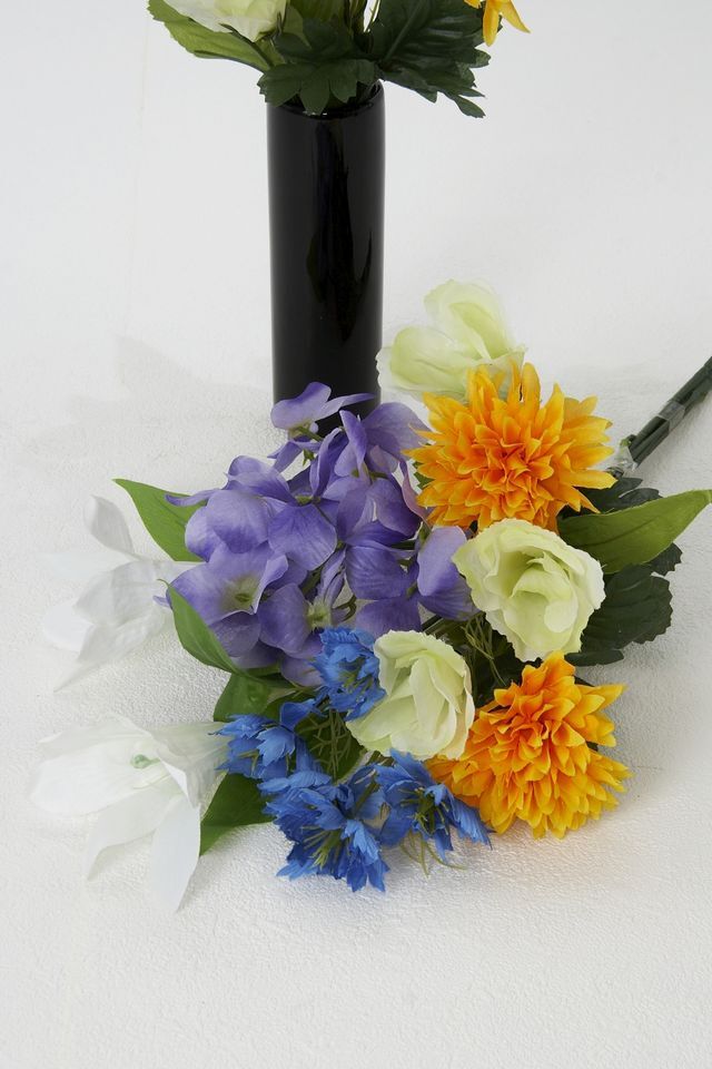 【造花・アーティフィシャルフラワー 仏花・供花・墓花】春夏におすすめのお供え花D（左右１対セット）