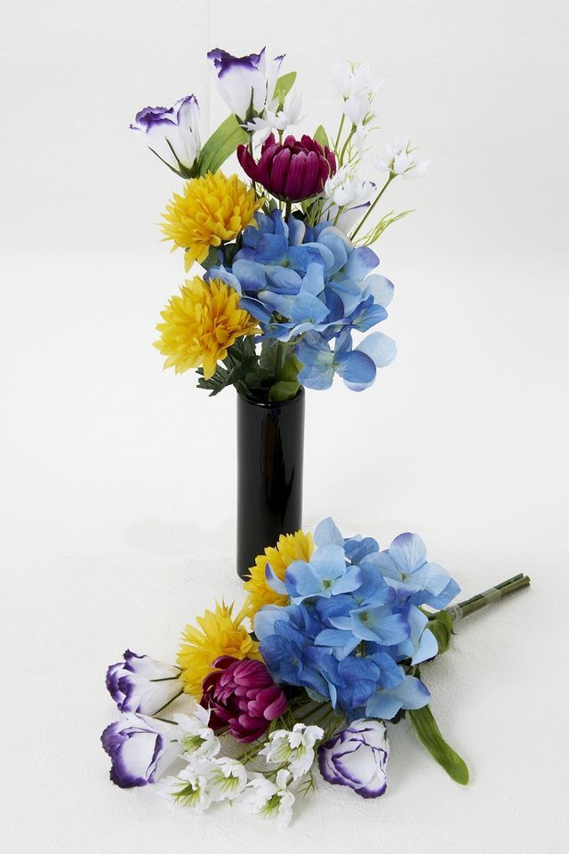 【造花・アーティフィシャルフラワー 仏花・供花・墓花】春夏におすすめのお供え花E（左右１対セット）