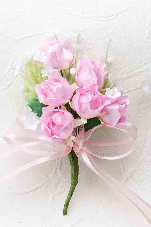 【卒業式・入学式・イベントの胸元に華を添えるコサージュ】ミニバラのブーケコサージュ