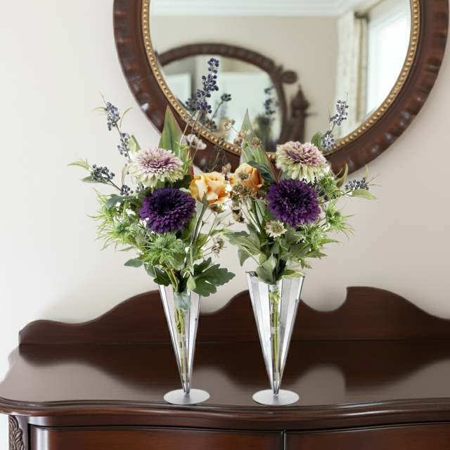 【プレミアムアレンジ 造花・アーティフィシャルフラワー・インテリアフラワー】White and green flower arrangement