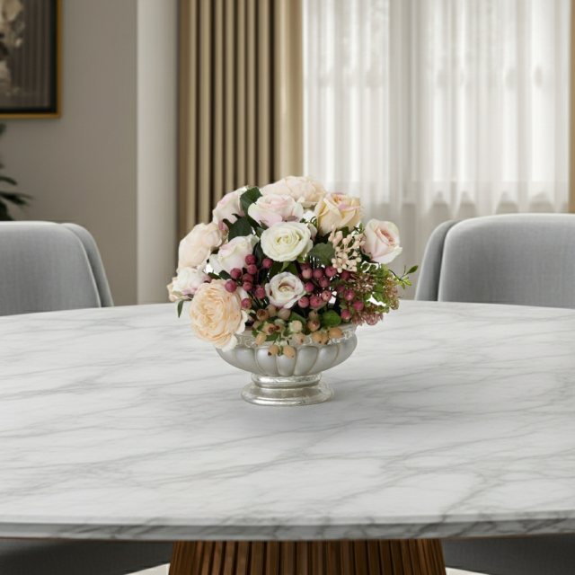 【造花・アーティフィシャルフラワー・インテリアアレンジメント】パウダリーローズ