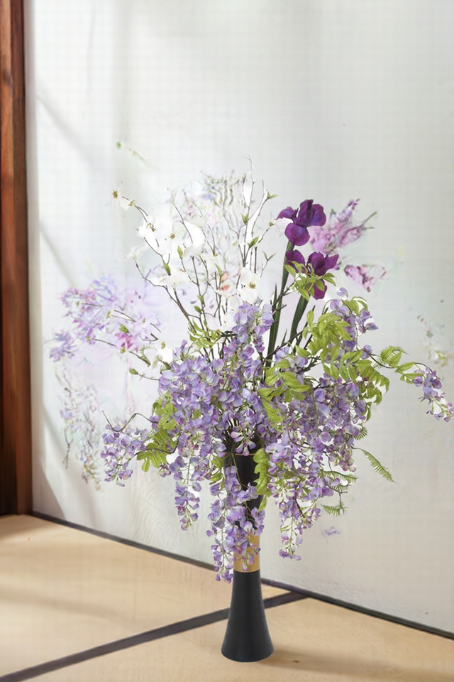 【プレミアムコレクション・ジャパニーズモダン・ 造花・アーティフィシャルフラワーアレンジメント】花宴−hananoen