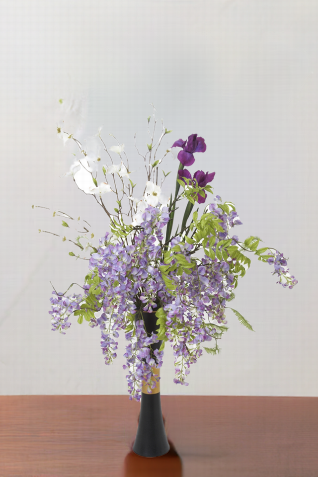 【プレミアムコレクション・ジャパニーズモダン・ 造花・アーティフィシャルフラワーアレンジメント】花宴−hananoen